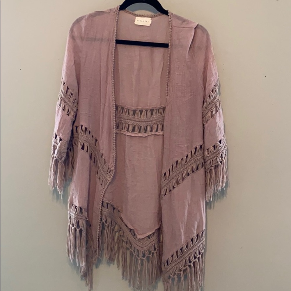 COPY - Blush Fringe Cardigan/Kimono